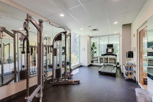 1401-837 2 Avenue Sw, Calgary, AB - Indoor Photo Showing Gym Room