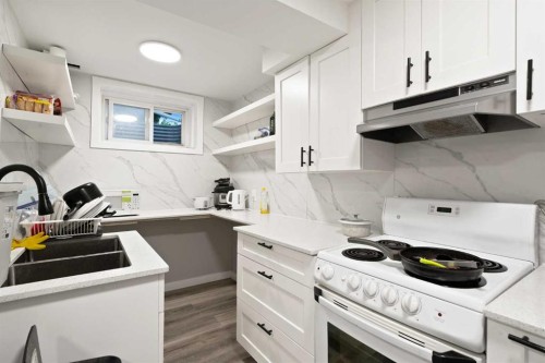 319 Rundlelawn Road Ne, Calgary, AB - Indoor Photo Showing Kitchen With Double Sink