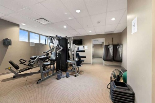 1213-1053 10 Street Sw, Calgary, AB - Indoor Photo Showing Gym Room