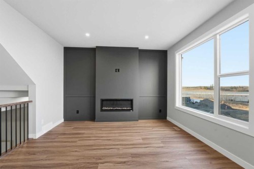 62 Vista Close, Blackfalds, AB - Indoor With Fireplace