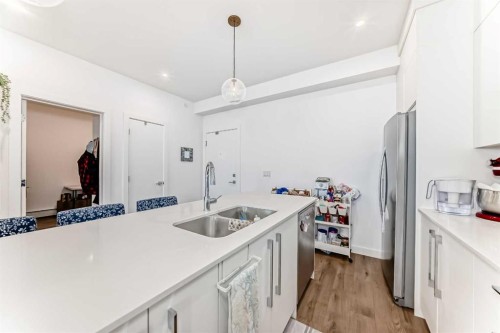 1614-60 Skyview Ranch Road Ne, Calgary, AB - Indoor Photo Showing Kitchen With Double Sink