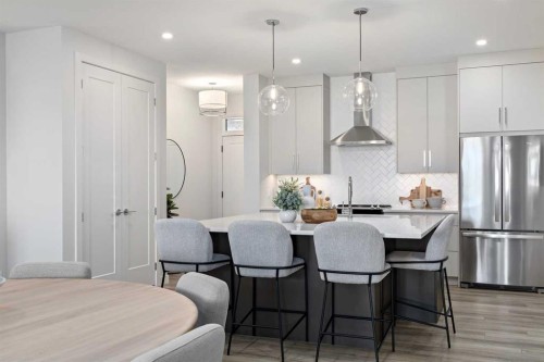 111 Sage Meadows View Nw, Calgary, AB - Indoor Photo Showing Kitchen With Stainless Steel Kitchen With Upgraded Kitchen
