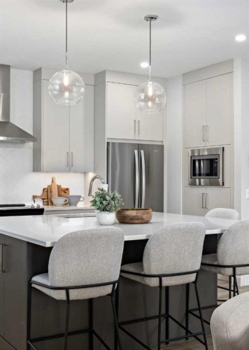 111 Sage Meadows View Nw, Calgary, AB - Indoor Photo Showing Kitchen With Stainless Steel Kitchen With Upgraded Kitchen