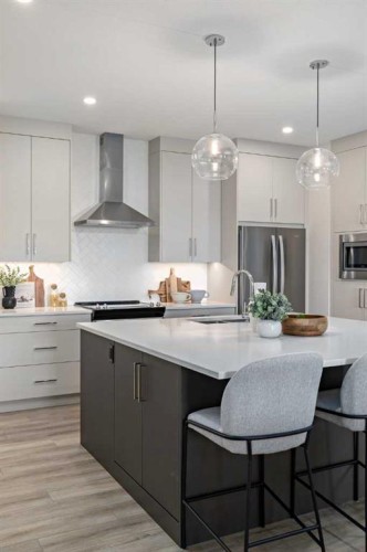 111 Sage Meadows View Nw, Calgary, AB - Indoor Photo Showing Kitchen With Upgraded Kitchen