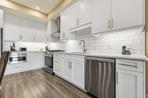 2347-2330 Fish Creek Boulevard Sw, Calgary, AB - Indoor Photo Showing Kitchen With Stainless Steel Kitchen With Upgraded Kitchen