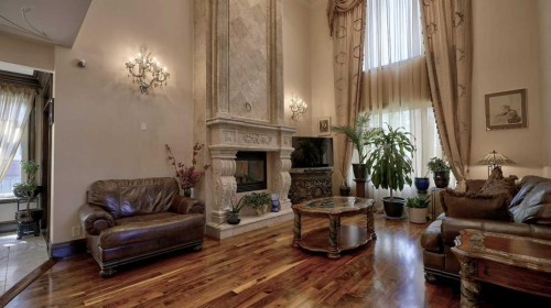 1911 13 Avenue Nw, Calgary, AB - Indoor Photo Showing Living Room With Fireplace