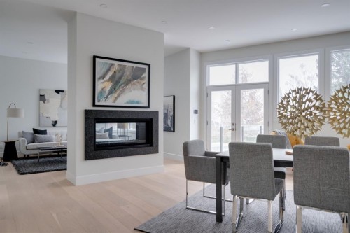 711 Imperial Way Sw, Calgary, AB - Indoor With Fireplace