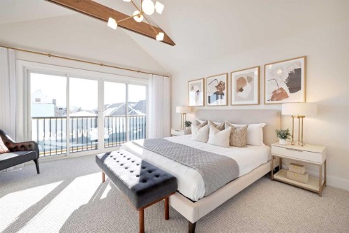 219 Calais Drive Sw, Calgary, AB - Indoor Photo Showing Bedroom