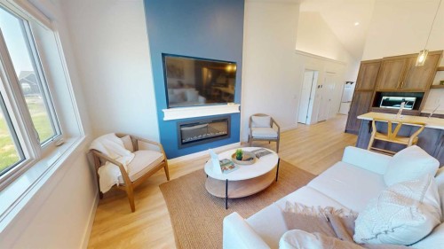 731 7 Avenue West, Cardston, AB - Indoor Photo Showing Living Room With Fireplace