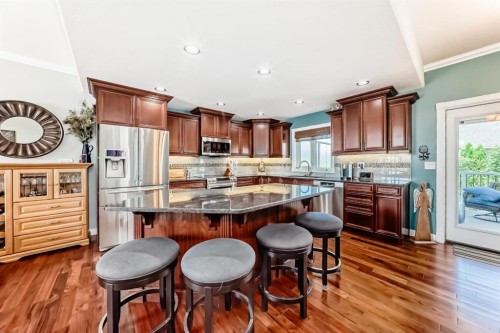 52 Winter Drive, Olds, AB - Indoor Photo Showing Kitchen With Stainless Steel Kitchen
