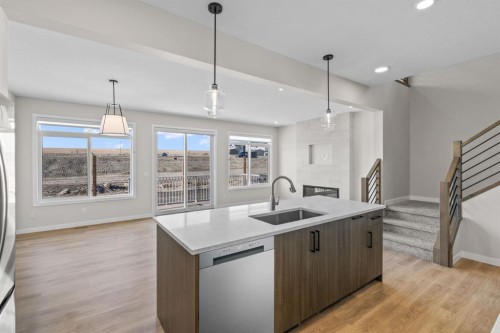 4067 Sawgrass Street Nw, Airdrie, AB - Indoor Photo Showing Kitchen With Upgraded Kitchen