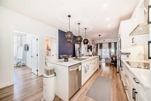 5214-200 Seton Circle Se, Calgary, AB - Indoor Photo Showing Kitchen With Upgraded Kitchen