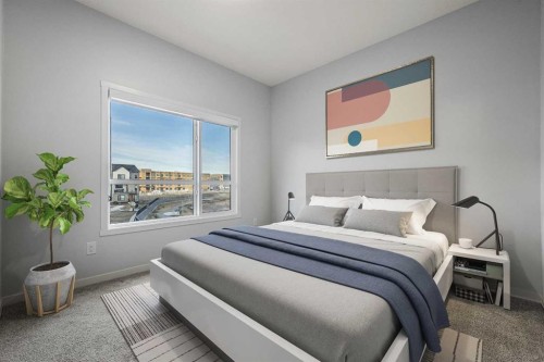 408-20295 Seton Way Se, Calgary, AB - Indoor Photo Showing Bedroom