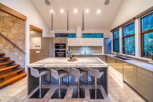 118 Cairns Landing, Canmore, AB - Indoor Photo Showing Kitchen With Double Sink With Upgraded Kitchen