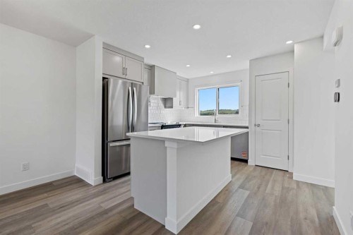 922 Wolf Willow Boulevard Se, Calgary, AB - Indoor Photo Showing Kitchen With Stainless Steel Kitchen With Upgraded Kitchen