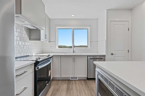 922 Wolf Willow Boulevard Se, Calgary, AB - Indoor Photo Showing Kitchen With Stainless Steel Kitchen With Upgraded Kitchen