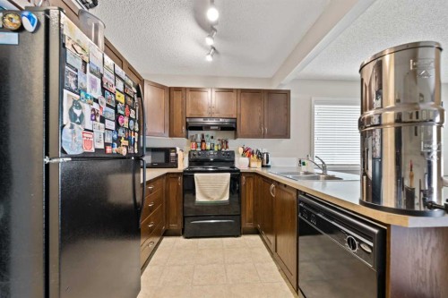 90 Panatella Villas Nw, Calgary, AB - Indoor Photo Showing Kitchen With Double Sink