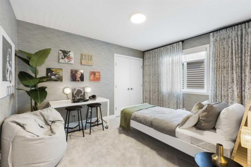125 Corner Glen Avenue Ne, Calgary, AB - Indoor Photo Showing Bedroom