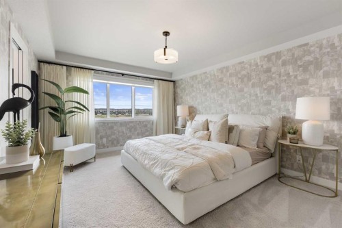 125 Corner Glen Avenue Ne, Calgary, AB - Indoor Photo Showing Bedroom
