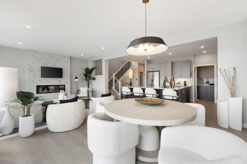 125 Corner Glen Avenue Ne, Calgary, AB - Indoor With Fireplace