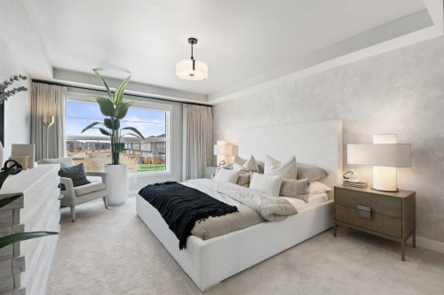 125 Corner Glen Avenue Ne, Calgary, AB - Indoor Photo Showing Bedroom