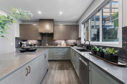 166 Setonstone Green Se, Calgary, AB - Indoor Photo Showing Kitchen With Upgraded Kitchen