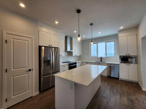 575 Lucas Boulevard Nw, Calgary, AB - Indoor Photo Showing Kitchen With Stainless Steel Kitchen With Upgraded Kitchen