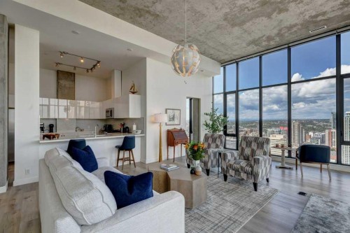3101-1010 6 Street Sw, Calgary, AB - Indoor Photo Showing Living Room