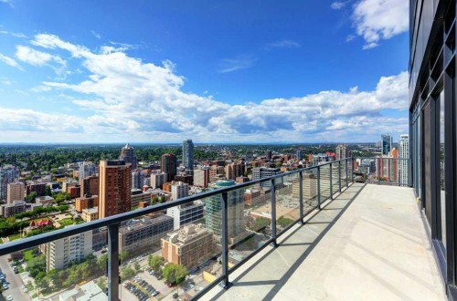 3101-1010 6 Street Sw, Calgary, AB - Outdoor With Balcony With View