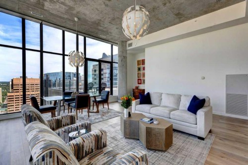 3101-1010 6 Street Sw, Calgary, AB - Indoor Photo Showing Living Room