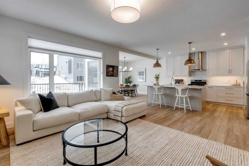 483 Rivercrest View, Cochrane, AB - Indoor Photo Showing Living Room