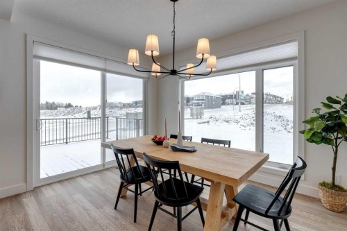 483 Rivercrest View, Cochrane, AB - Indoor Photo Showing Dining Room
