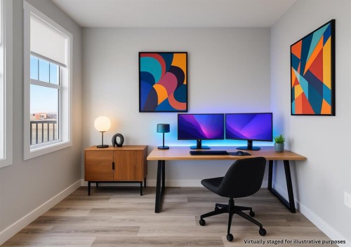 461 South Point Glen Sw, Airdrie, AB - Indoor Photo Showing Office