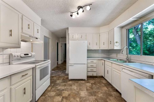 4908 23 Avenue Nw, Calgary, AB - Indoor Photo Showing Kitchen With Double Sink