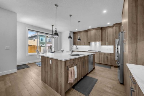 198 Kinniburgh Crescent, Chestermere, AB - Indoor Photo Showing Kitchen With Upgraded Kitchen