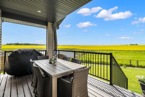 653 West Highland Crescent, Carstairs, AB - Outdoor With Deck Patio Veranda With View With Exterior