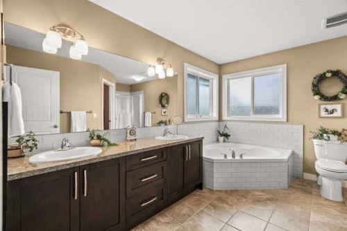 653 West Highland Crescent, Carstairs, AB - Indoor Photo Showing Bathroom
