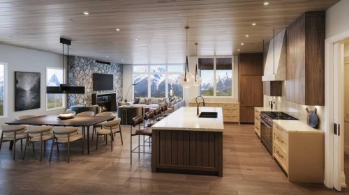 411 Mountain Tranquility Place, Canmore, AB - Indoor Photo Showing Dining Room