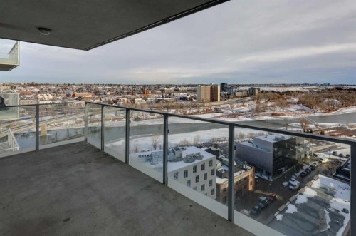 1504-519 Riverfront Avenue Se, Calgary, AB - Outdoor With Balcony With View