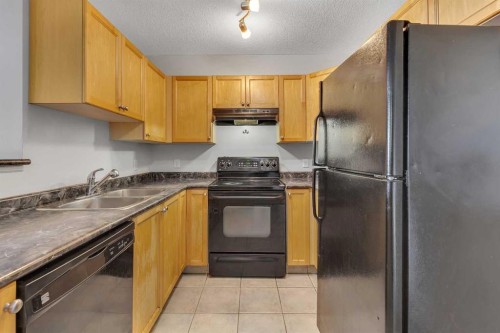 6307-304 Mackenzie Way Sw, Airdrie, AB - Indoor Photo Showing Kitchen With Double Sink