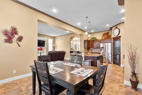 117 Kingsland Court Se, Airdrie, AB - Indoor Photo Showing Dining Room