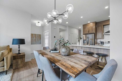 2194 Bayview Drive Sw, Airdrie, AB - Indoor Photo Showing Dining Room