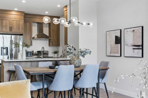 2194 Bayview Drive Sw, Airdrie, AB - Indoor Photo Showing Dining Room