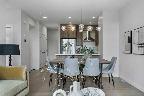 2194 Bayview Drive Sw, Airdrie, AB - Indoor Photo Showing Dining Room