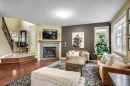 127 Hillcrest Boulevard, Strathmore, AB  - Indoor Photo Showing Living Room With Fireplace 