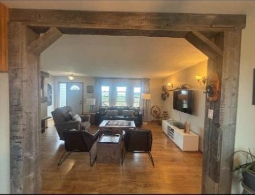 14123 Township Road 404, Rural Flagstaff County, AB - Indoor Photo Showing Living Room With Fireplace