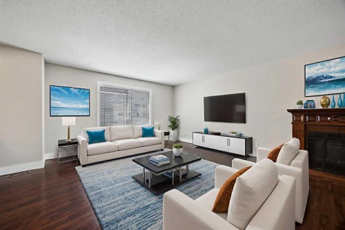 120 Prestwick Acres Lane Se, Calgary, AB - Indoor Photo Showing Living Room