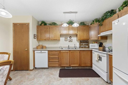 217 Arbour Cliff Close Nw, Calgary, AB - Indoor Photo Showing Kitchen With Double Sink