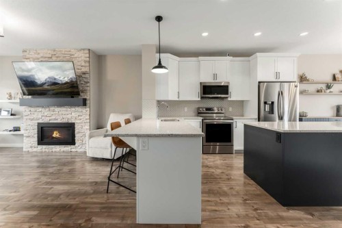 228 Ravenstern Crescent Se, Airdrie, AB - Indoor Photo Showing Kitchen With Upgraded Kitchen
