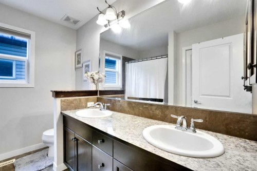 16 Silverado Skies Lane Sw, Calgary, AB - Indoor Photo Showing Bathroom